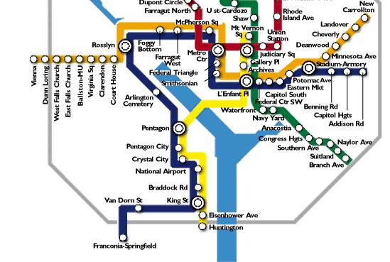 Карта метро вашингтона на русском